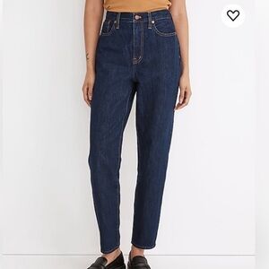 Madewell Baggy Tapered Dark Wash Jeans